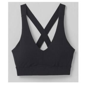 NWT Prana Black Criss Cross Layna Sports Bra Size XS